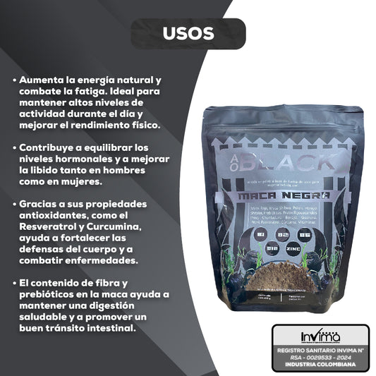 AO BLACK: Potencia Vital y Rendimiento Superior