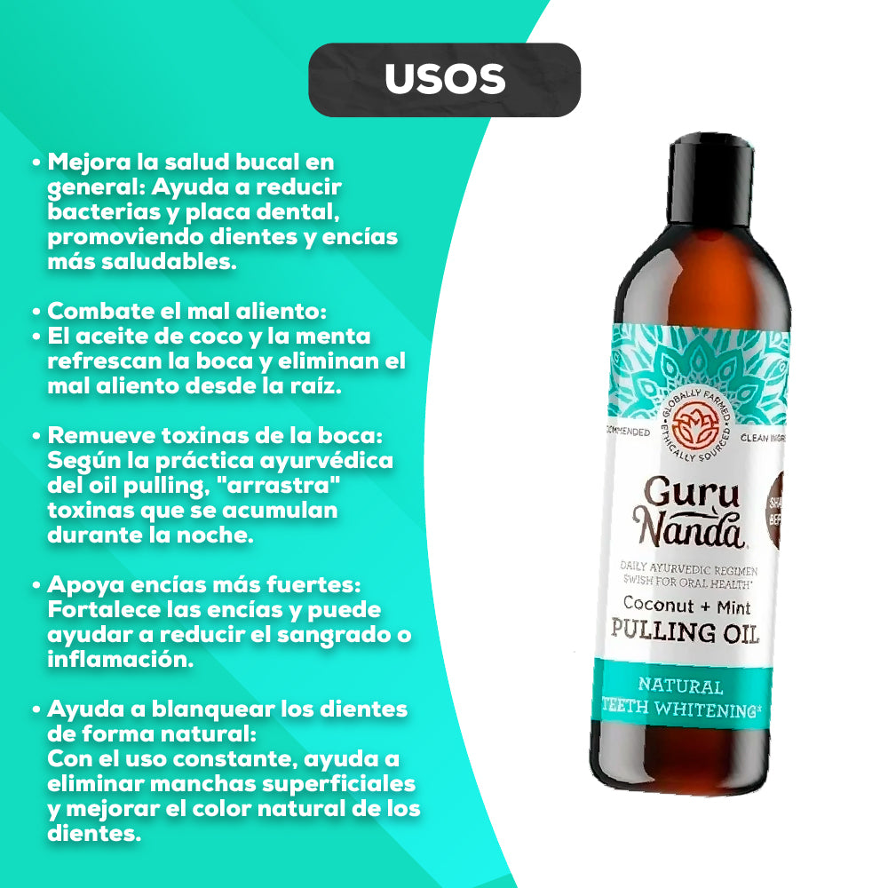 Enjuague Bucal Natural Ayurvédico Blanqueador