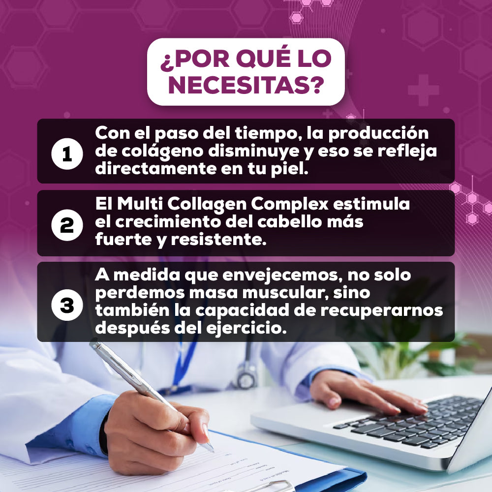 Colágeno Premium 5 Tipos + Ácido Hialurónico y Biotina