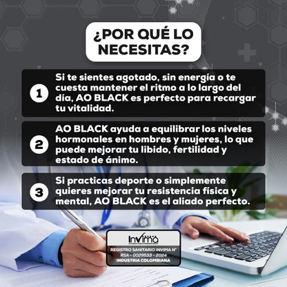 AO BLACK: Potencia Vital y Rendimiento Superior