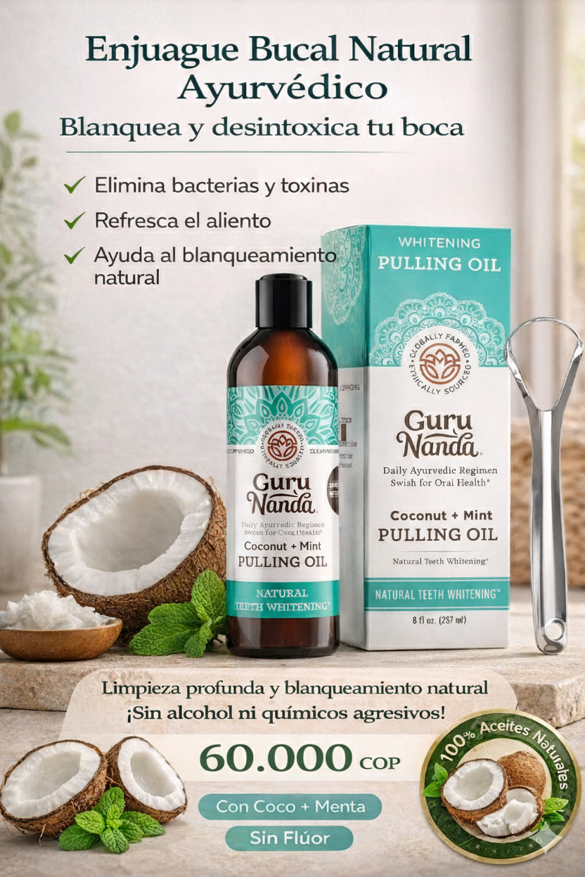 Enjuague Bucal Natural Ayurvédico Blanqueador