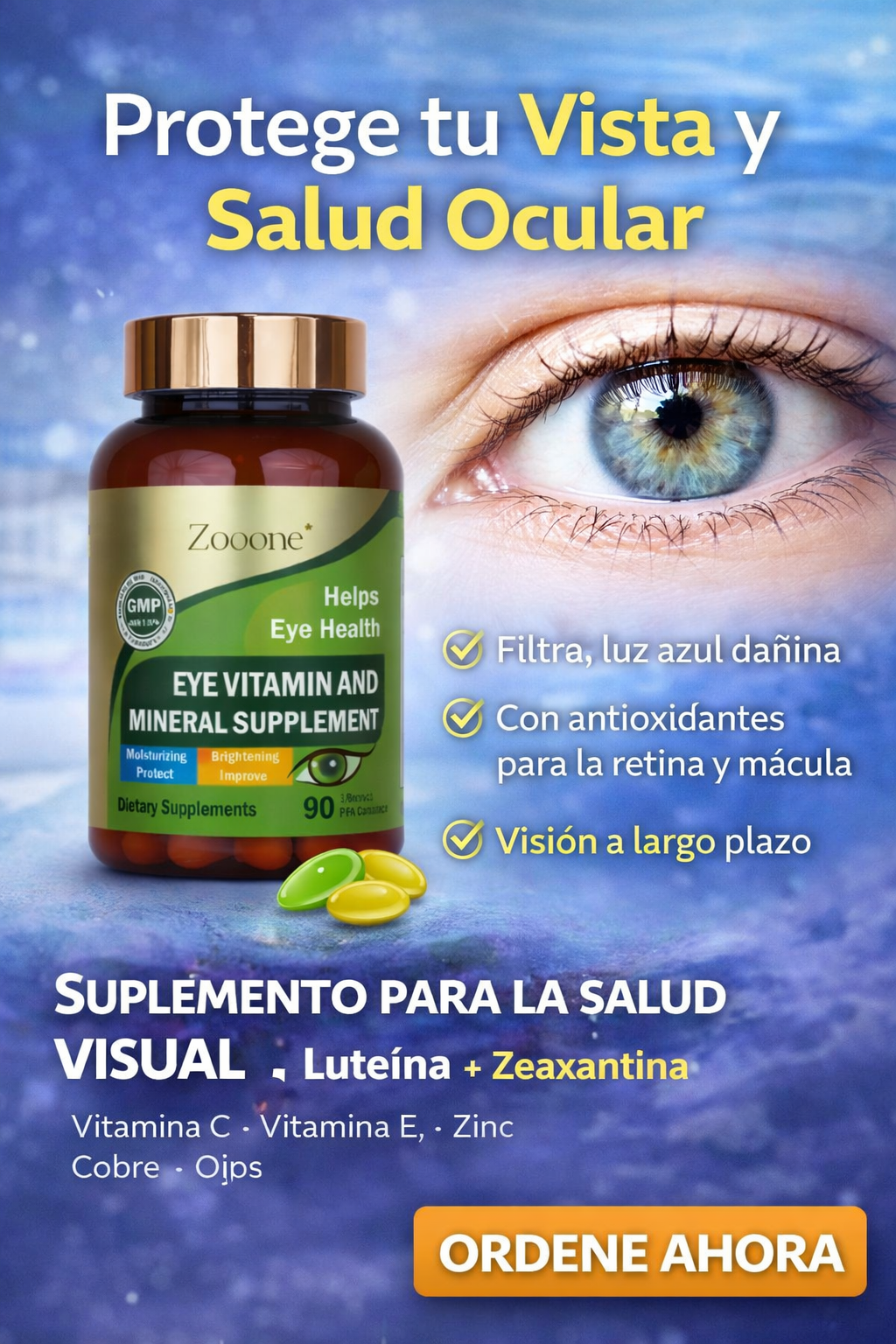 Suplemento para la Vista con Luteína y Zeaxantina